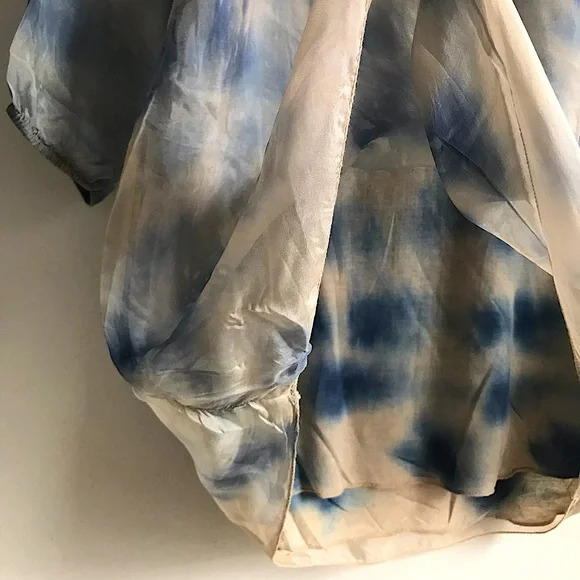 Tie Dye Ruffle Silk Dress - Picture 7 of 8